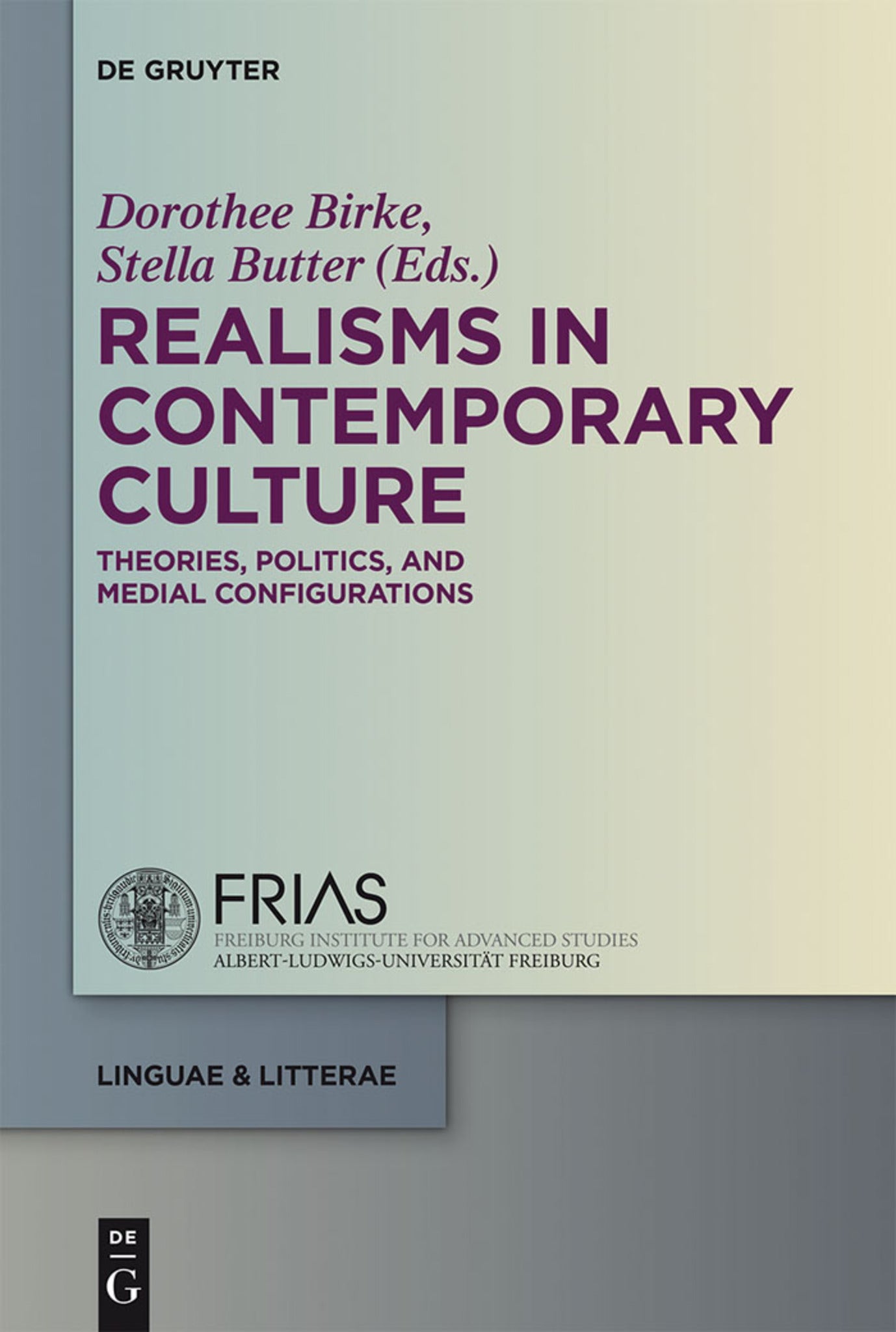 Cover image for Realisms in Contemporary Culture ISBN 9783110307511